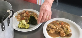 Serving lunch